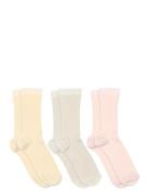 Mp Denmark Fine Cotton Rib Socks 3-Pack Multi/patterned