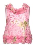 By Ti Mo Organza Frilly Top Rosa