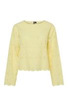 Pieces Pctarmorine Ls O-Neck Top Wvn Gul