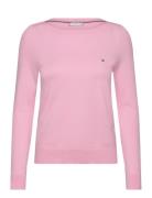 Tommy Hilfiger Co Jersey Stitch Boat-Nk Sweater Rosa