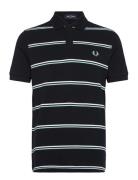 Fred Perry Striped Polo Shirt Marinblå
