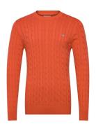 GANT Cotton Cable C-Neck Orange