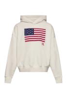 Ralph Lauren Kids Flag-Appliqué French Terry Hoodie Vit