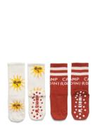 Mini Rodini Sun 2-Pack Anti-Slip Socks Multi/patterned