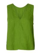 Selected Femme Slflinna Sl Reversible Linen Top B Grön