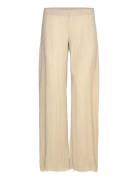 Weekday Crinkled Low-Rise Wide-Leg Trousers Beige