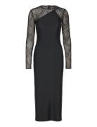ROTATE Birger Christensen Stretchy Maxi Dress Svart