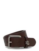 Lauren Ralph Lauren Logo-Keeper Leather Belt Brun