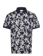 GANT Palm Lei Print Ss Polo Marinblå