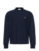 Calvin Klein Jeans Premium Terry Monogram Cn Sweats Marinblå