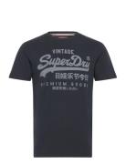 Superdry Vl Classic Tee Marinblå