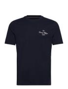 Tommy Hilfiger Outline Flag Script Tee Svart