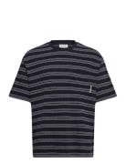 Calvin Klein Jeans Ss Strp Jcqrd Rlxd P Marinblå