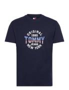 Tommy Jeans Tjm Reg Usa Circle Graph Ss Tee Marinblå