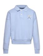 Ralph Lauren Kids Tennis Collared Terry Sweatshirt Blå