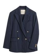 GANT Pinstripe Reg Club Blazer Marinblå
