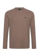 BOSS Waffle Ls-Shirt Brun