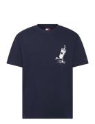 Tommy Jeans Tjm Rlx Skater Back Graphic Tee Blå