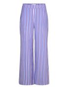 Mango Stripe-Print Straight Trousers Blå