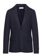 Mango Linen Suit Jacket Marinblå