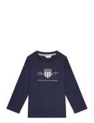 GANT Archive Shield Ls T-Shirt Marinblå