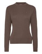 Tommy Hilfiger Co Cable Fine Gg C-Nk Ls Sweater Kräm