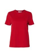 Selected Femme Slfmyessential Ss O-Neck Tee Noos Röd
