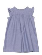 Creamie Dress Chambray Dot Blå