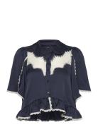 Stella Nova Delicate Lace Shirt Marinblå
