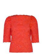 Stella Nova Heavy Lace Blouse Röd