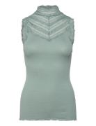 Rosemunde Rwbenita Silk Sl Turtleneck Lace To Grön