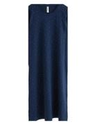 Lindex Ls Nightdress Aop Jersey Marinblå