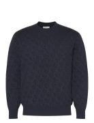 Calvin Klein Jeans A - Rel Aop Swt Marinblå