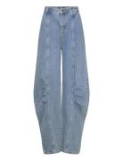 ROTATE Birger Christensen Cargo Denim Pants Blå
