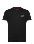 Alpha Industries Camo Logo Puff Print Back Print T Svart