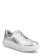 FitFlop Rtg Metallic-Leather Sneakers Silver