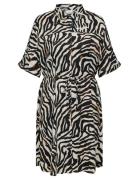 ONLY Carmakoma Carberte Life 2/4 Blk Shirt Dress Aop Multi/patterned