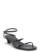 Mango Kitten-Heel Sandals With Buckle Svart