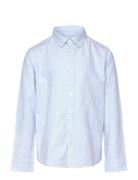 Mango Striped Oxford Shirt Blå
