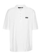 ROTATE Birger Christensen Cotton Short Sleeve Polo Vit
