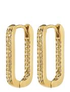 Pilgrim Phase Oval Hoops Gold-Plated Guld