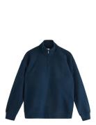 Lindex Sweater Halfzip Solid Cut N S Marinblå