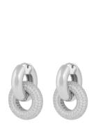 SNÖ Of Sweden Liz Double Ring Crystal Ear Silver