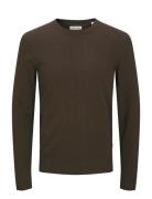 Jack & J S Jjeemil Knit Crew Neck Noos Brun