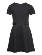 Calvin Klein Logo Tape Ss Punto Dress Svart