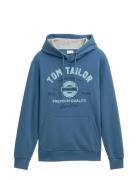 Tom Tailor Hoodie With Print Blå