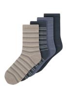 Name It Nkmwak Wo/Bl 4P Sock Marinblå