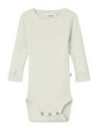 Lil'Atelier Nbnnalu Rib Wo/Mo Ls Slim Body Lil Kräm