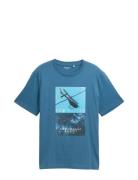 Tom Tailor Photoprinted T-Shirt Blå