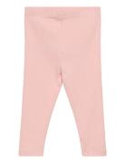 Mango Cotton Ribbed Leggings Rosa